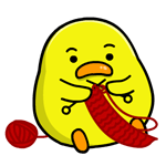 王小鸭QQ表情包_打毛线