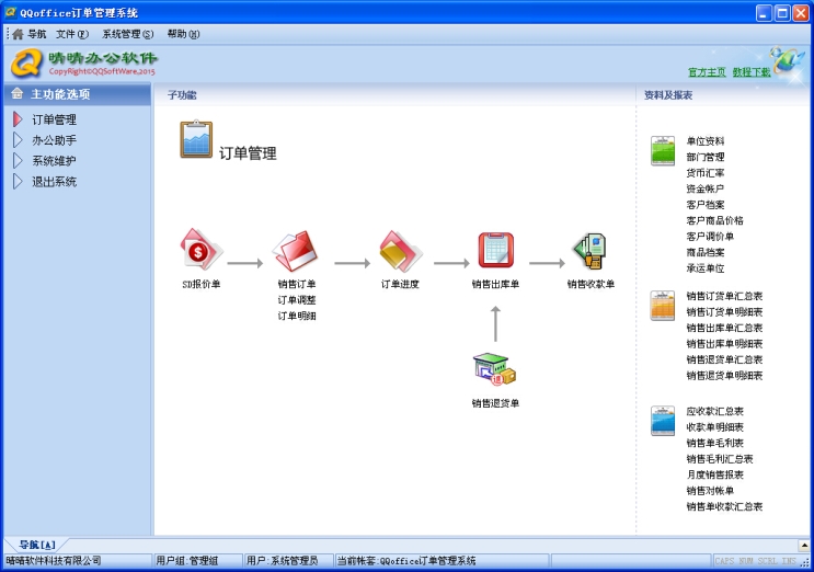 qqoffice订单管理系统