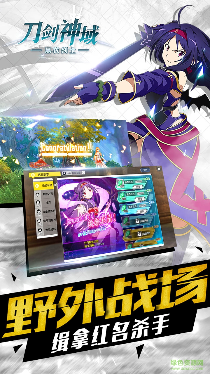 刀剑神域黑衣剑士草花安卓版