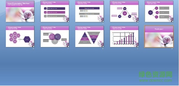 淡雅精致紫色商务主题PPT模板 淡雅精致紫色商务主题PPT模板