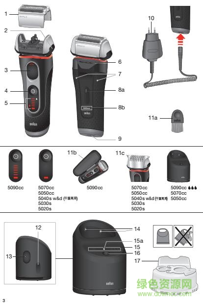 博朗剃须刀5系使用说明书