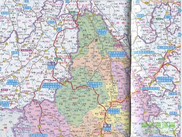 普洱市地图全图高清版 普洱地图高清版大图