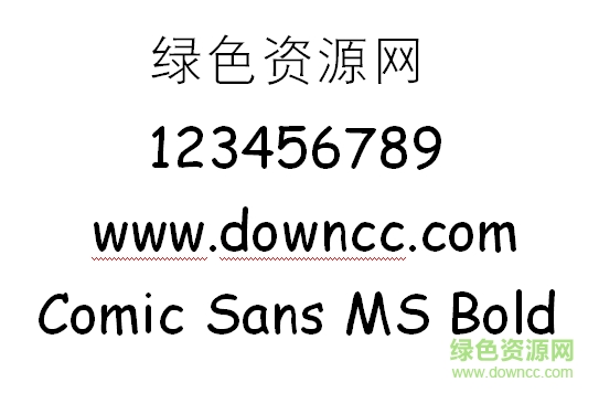 Comic Sans MS Bold字体
