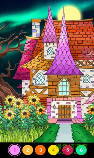 数字绘画彩色星球