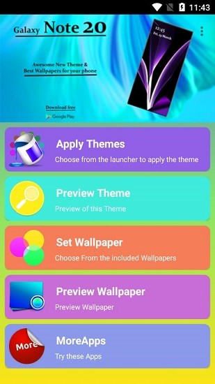 galaxy note 20 themes下载