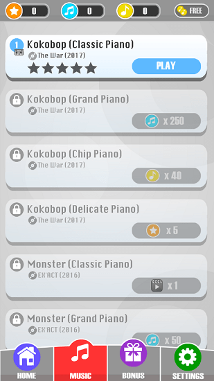 exo音乐节奏手游