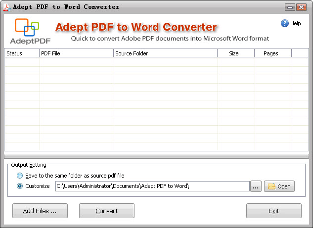 PDF to Word转换器